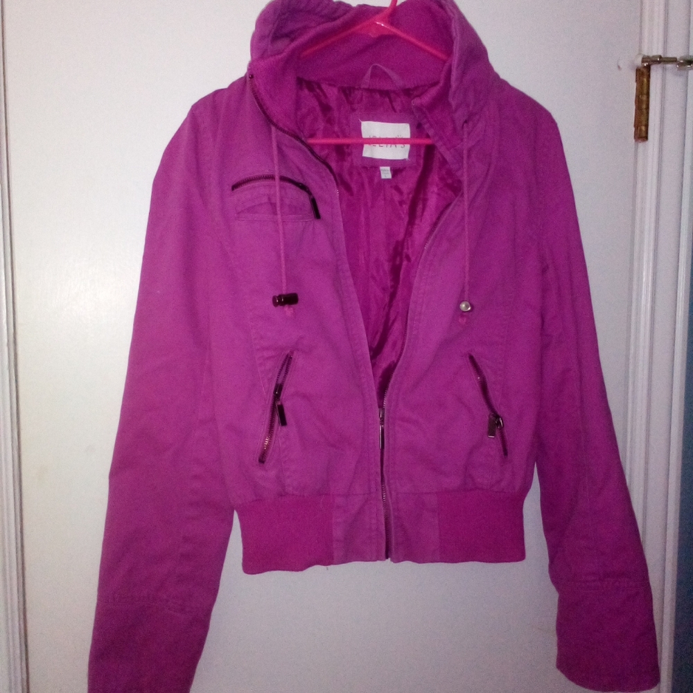 dELiA*s Bright Magenta Bomber Jacket